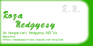 roza medgyesy business card